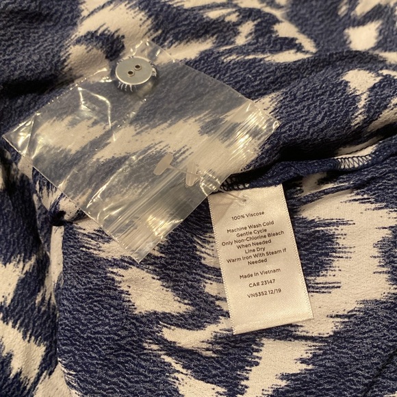 20W Talbots plus blue and white side zip skirt - new with tags - Picture 4 of 4